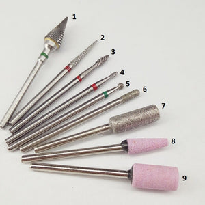 9kinds for chosen High quality 2018 New Product Carbide Nail and Electric Dental Lab Cutter ElectricNail drill kind nail file bu