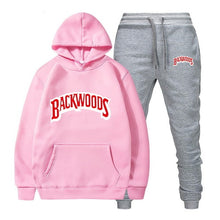 Load image into Gallery viewer, fashion brand Backwoods Men&#39;s Set Fleece Hoodie Pant Thick Warm Tracksuit Sportswear Hooded Track Suits Male Sweatsuit Tracksuit
