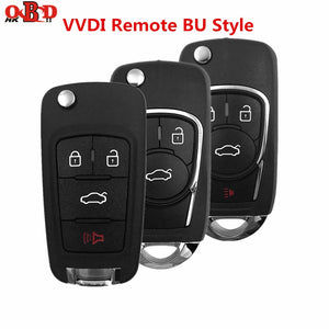 10pcs Xhorse BU Style Wire/Wireless Universal 3/4 Buttons Remote Car Keys for VVDI Key Tool MAX/VVDI2 Key Programmer
