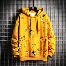 Load image into Gallery viewer, SingleRoad Men&#39;s Hoodies Men 2020 Winter Fleece Anime Sweatshirt Male Hip Hop Harajuku Japanese Streetwear Yellow Hoodie Men
